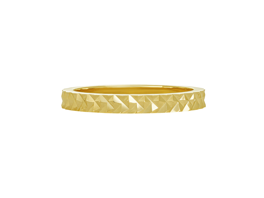 A.G round brilliant cut diamond bead set claw band.