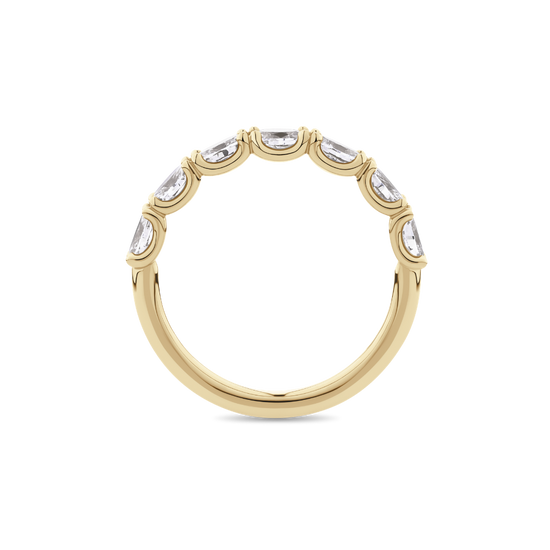 Oval Cut Diamond Half Set Eternity Band