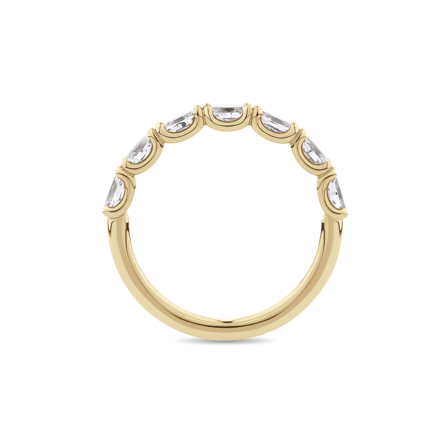 Oval Cut Diamond Half Set Eternity Band