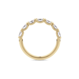 Oval Cut Diamond Half Set Eternity Band