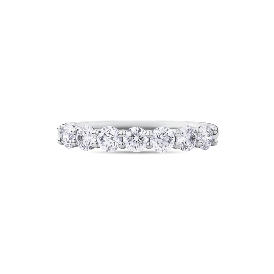 Double Gallery Diamond Eternity Band in 18ct White Gold