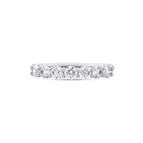 Double Gallery Diamond Eternity Band in 18ct White Gold