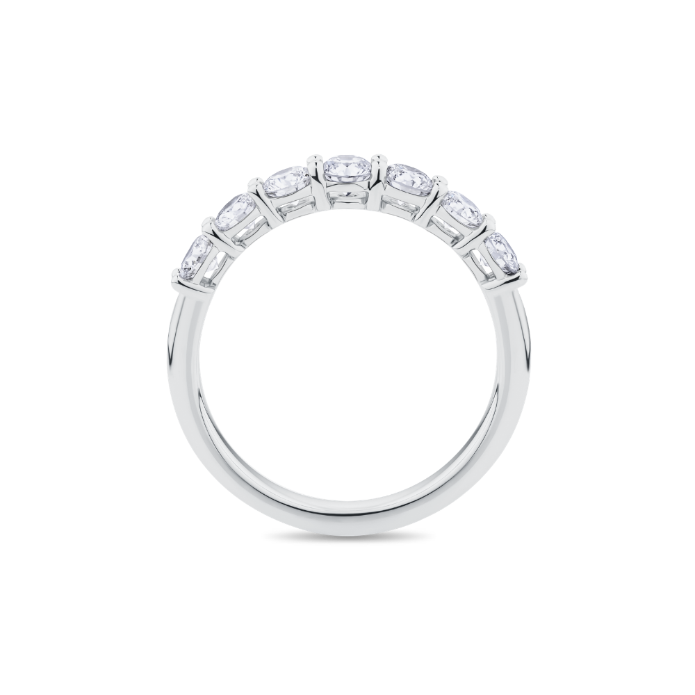 Double Gallery Diamond Eternity Band in 18ct White Gold