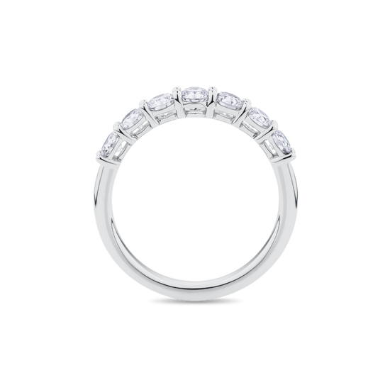 Double Gallery Diamond Eternity Band in 18ct White Gold