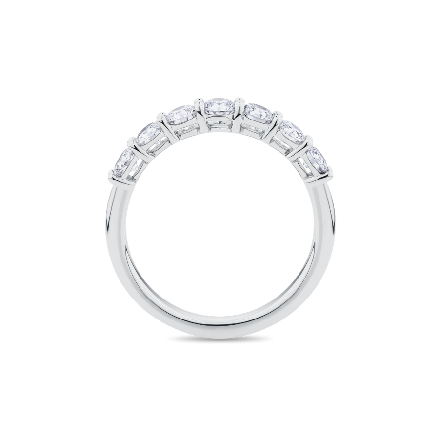 Double Gallery Diamond Eternity Band in 18ct White Gold