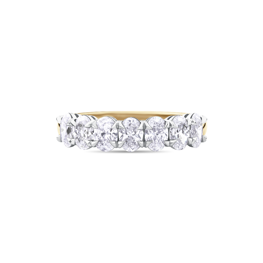 Half Set Diamond Oval Eternity Band