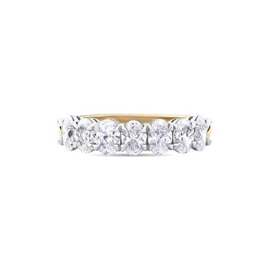 Half Set Diamond Oval Eternity Band
