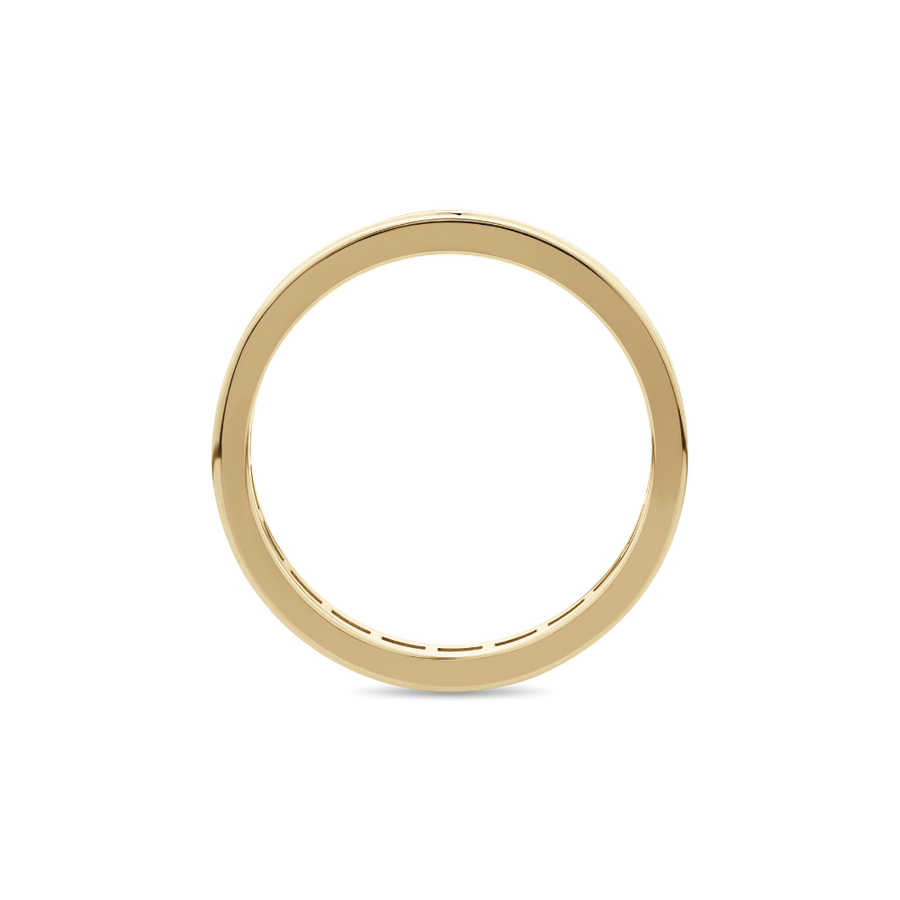 Mens Diamond Set Wedding Band in 18ct Yellow Gold