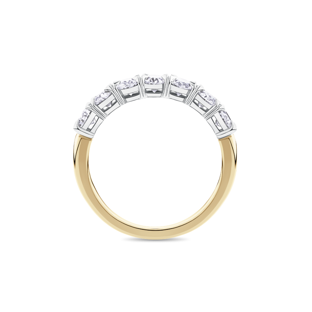 Half Set Diamond Oval Eternity Band