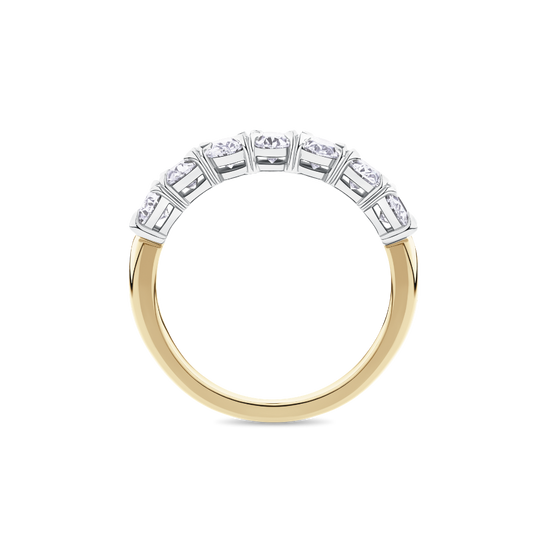 Half Set Diamond Oval Eternity Band