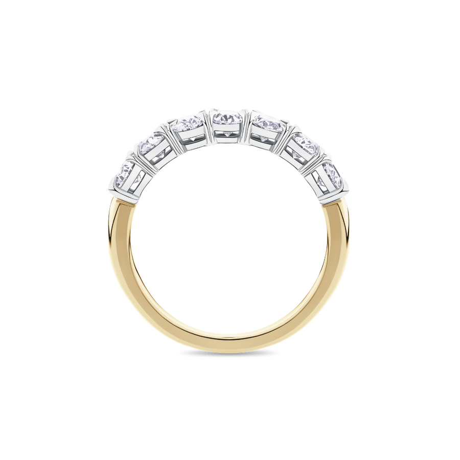 Half Set Diamond Oval Eternity Band