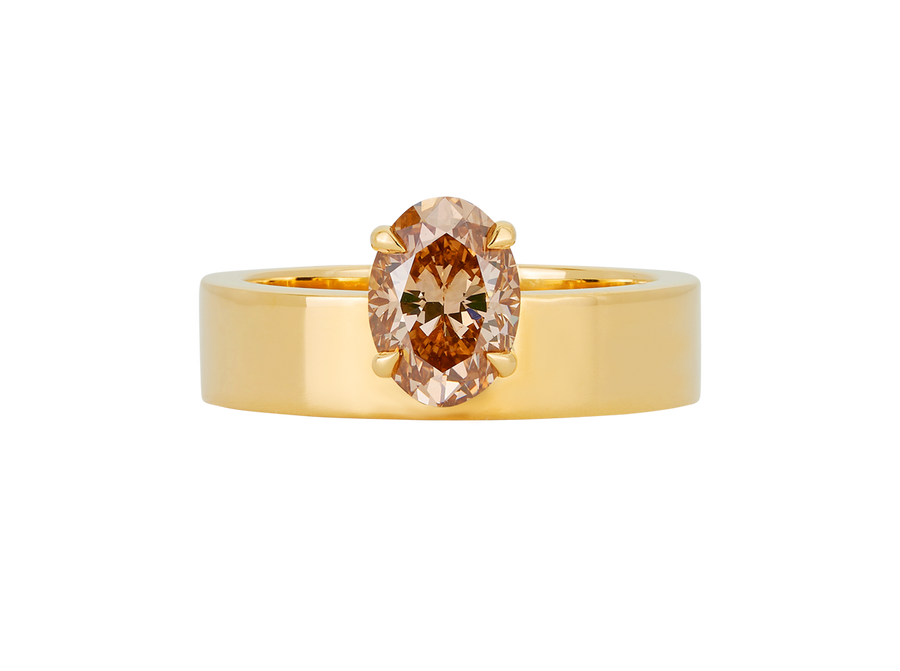 Champagne Diamond Cigar Ring