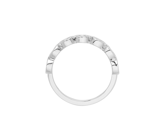 W.31 | Bezel Set Oval Cut Diamond Wedding Band