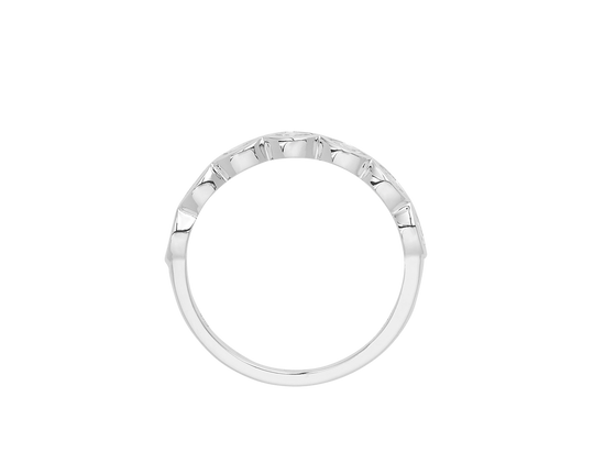 W.30 | Marquise Cut Diamond Bezel Wedding Band