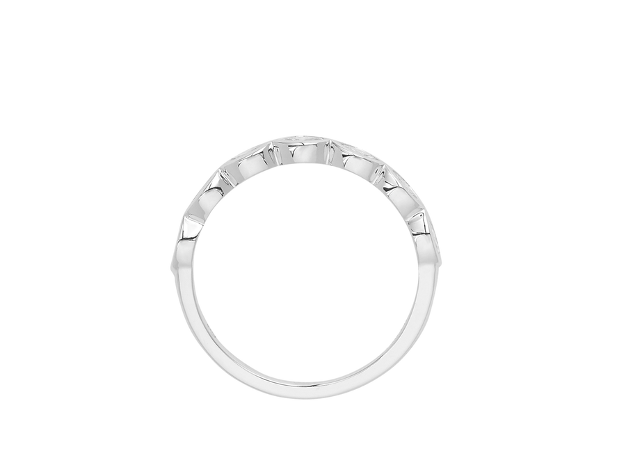 W.30 | Marquise Cut Diamond Bezel Wedding Band