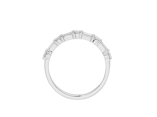 A.G alternating diamond wedding band.