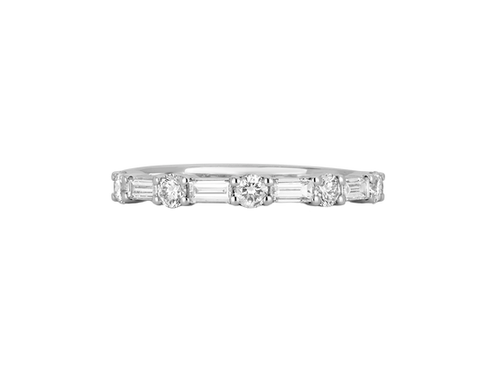 A.G alternating diamond wedding band.
