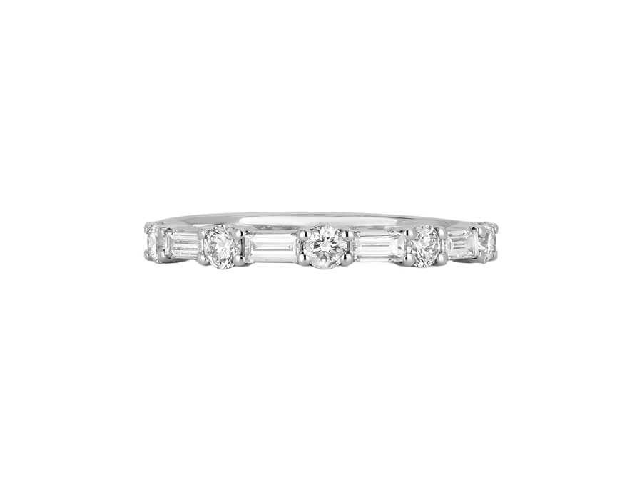 A.G alternating diamond wedding band.