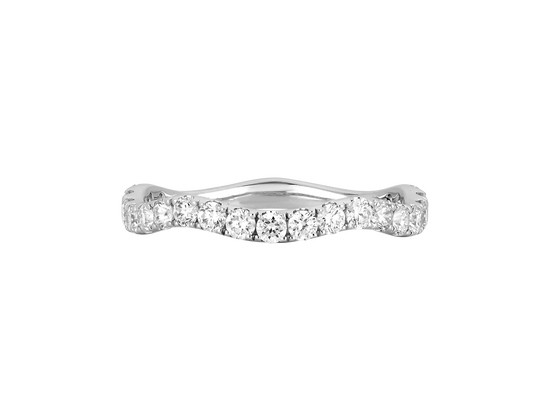 W.33 | Diamond Wave Style Wedding Band