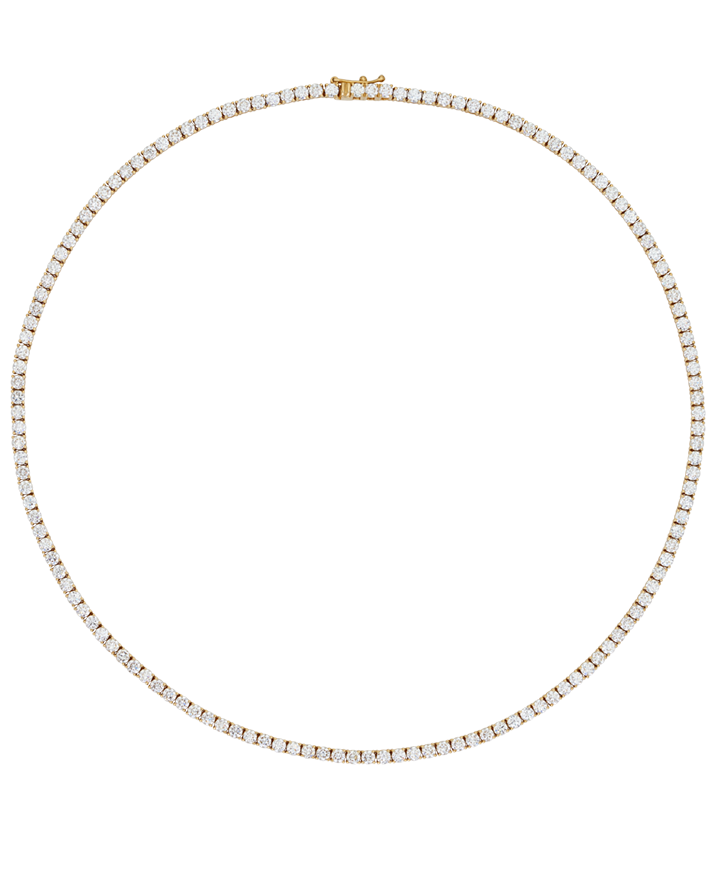 11.5ct Diamond Tennis Necklace in 18ct Yellow Gold