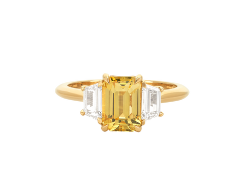 2ct Yellow Sapphire and Diamond Ring