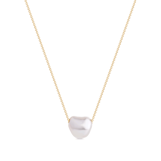 Keshi Pearl Chain Necklace in 18ct Gold