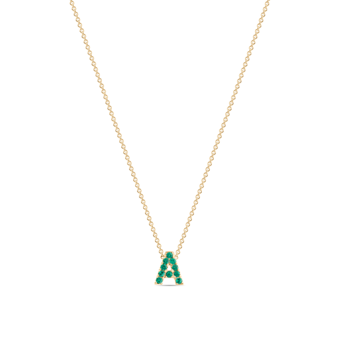 Petit Gemstone Letter Necklace