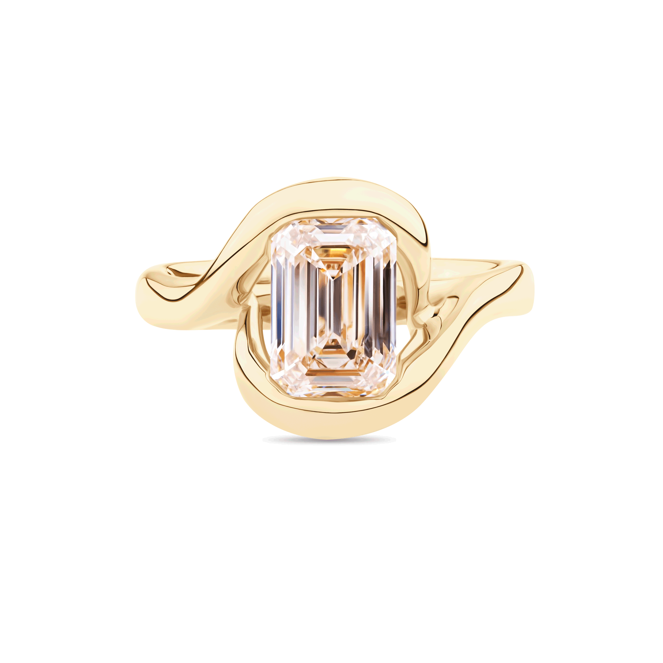 Champagne Diamond Swirl Ring