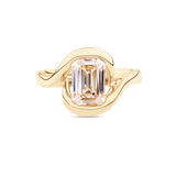 Champagne Diamond Swirl Ring