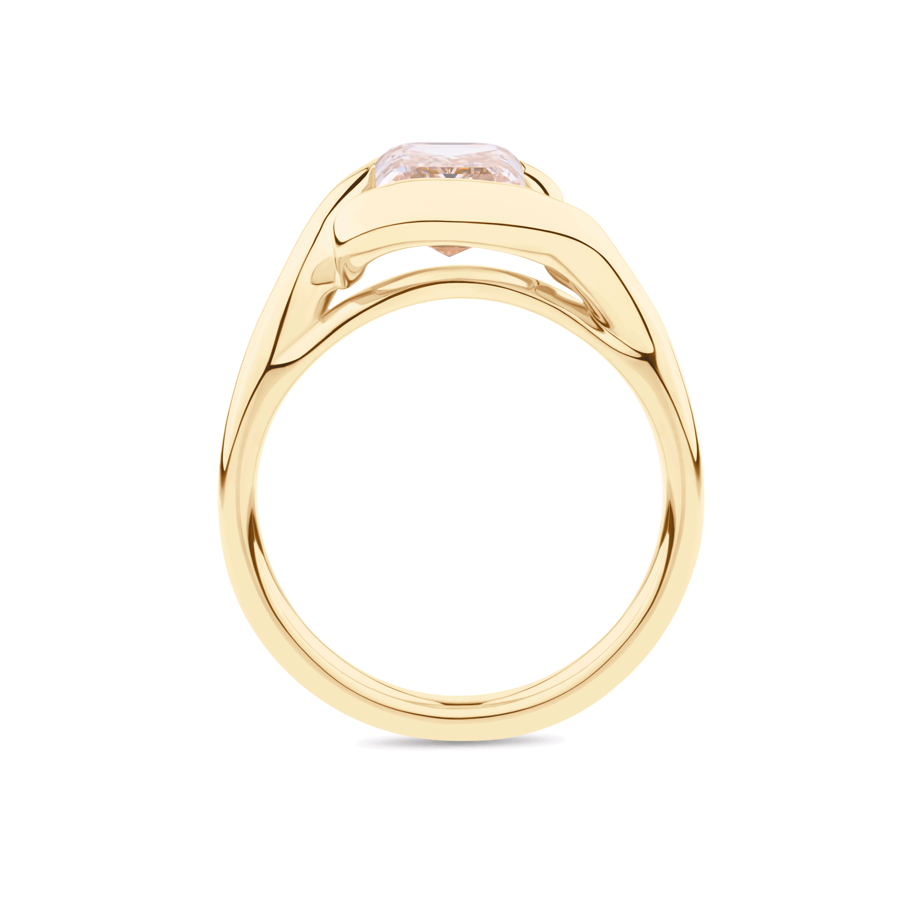 Champagne Diamond Swirl Ring