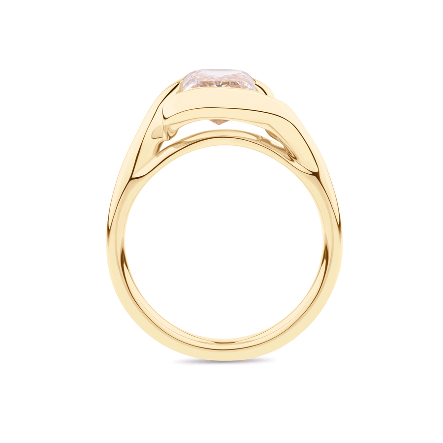 Champagne Diamond Swirl Ring in 18ct Gold
