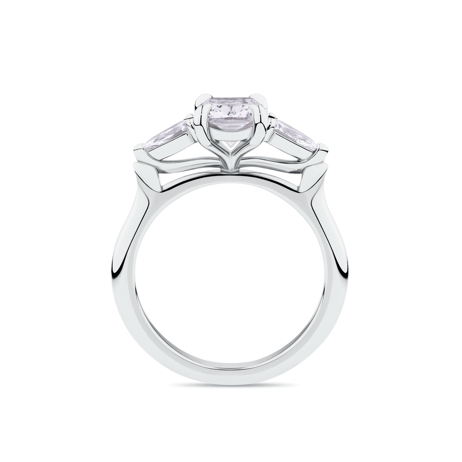 Elongated Cushion and Pear Cut Engagement Ring