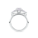 Elongated Cushion and Pear Cut Engagement Ring