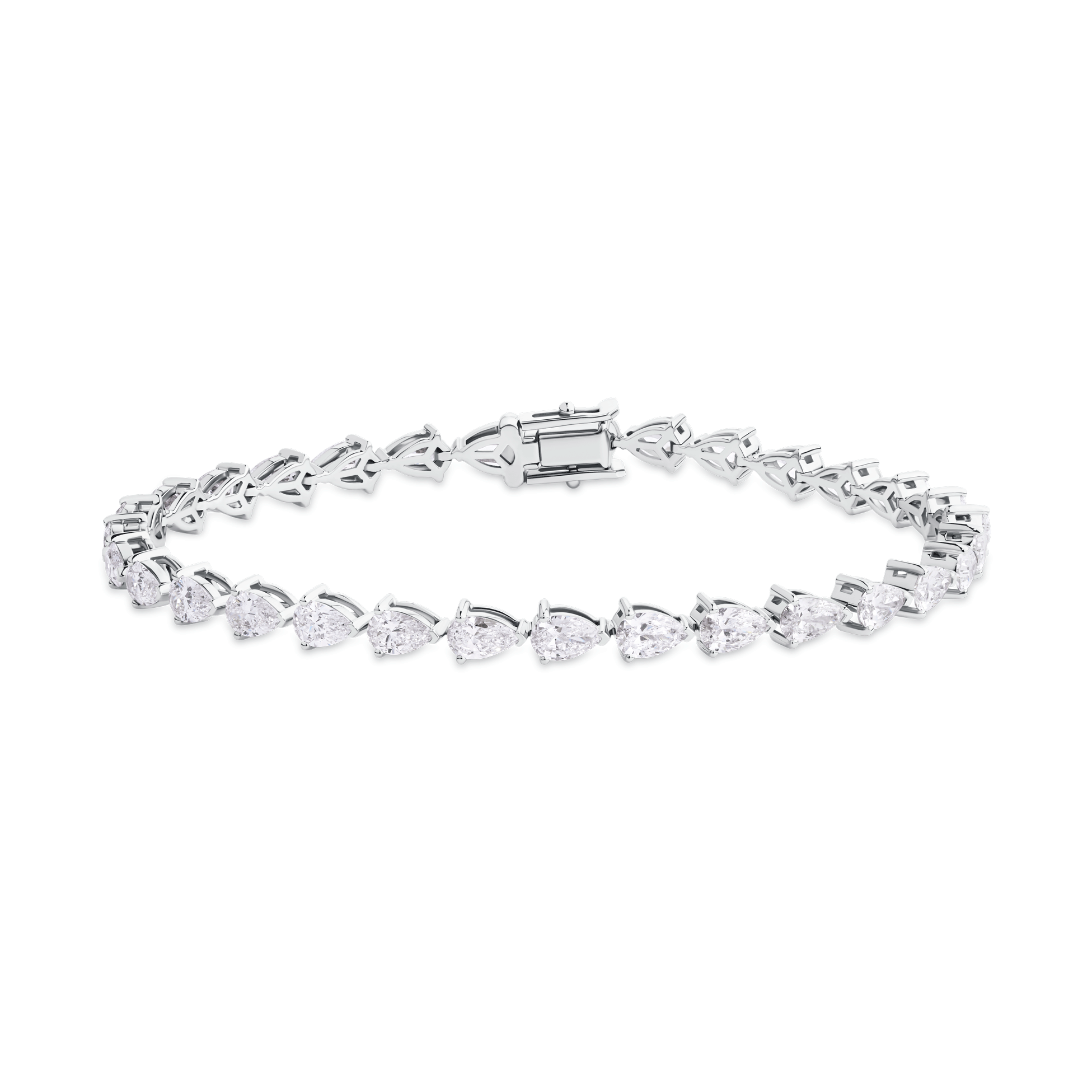 Pear Cut Diamond Tennis Bracelet