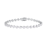 Pear Cut Diamond Tennis Bracelet