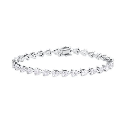 Pear Cut Diamond Tennis Bracelet