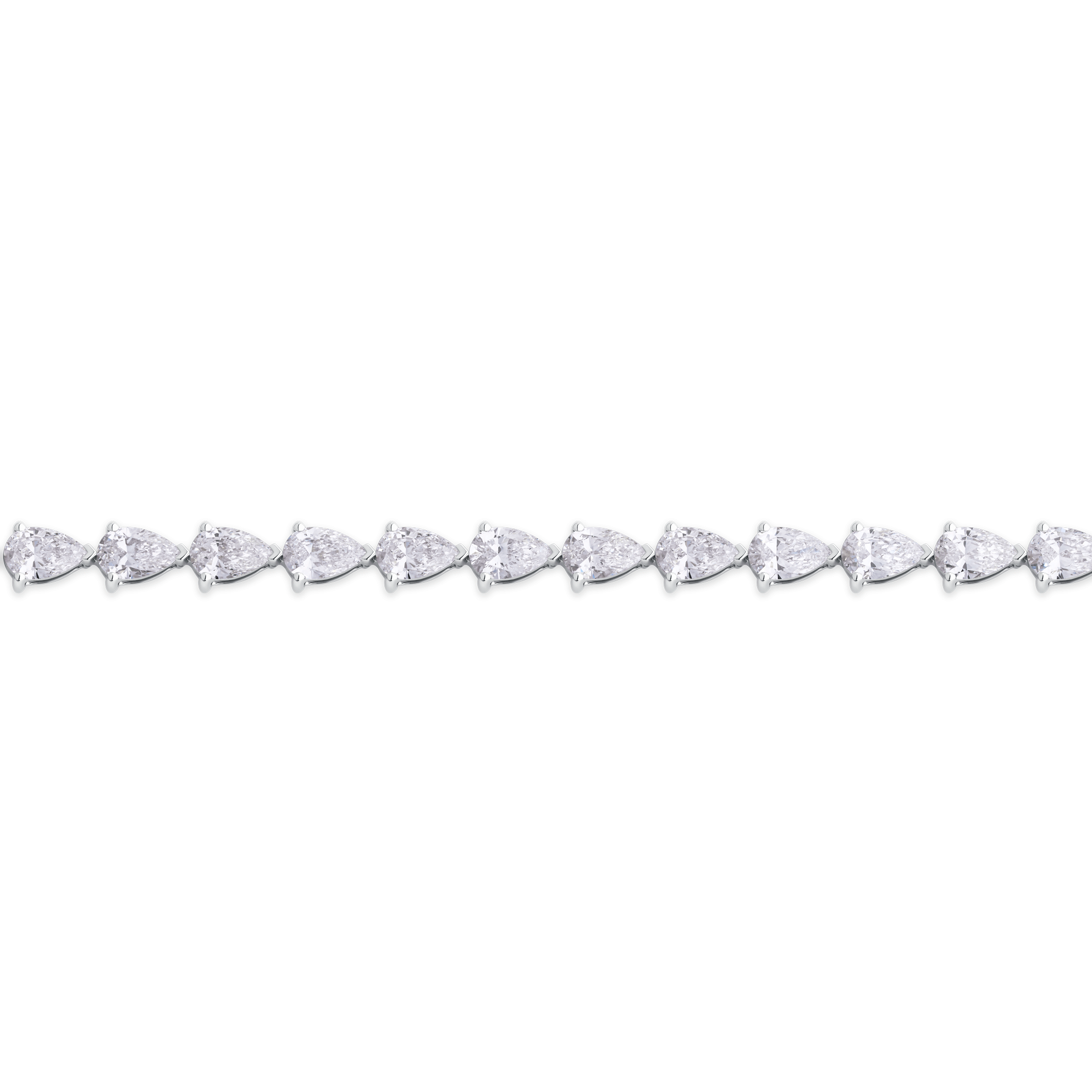 Pear Cut Diamond Tennis Bracelet