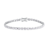 East–West Bezel Emerald Cut Diamond Bracelet
