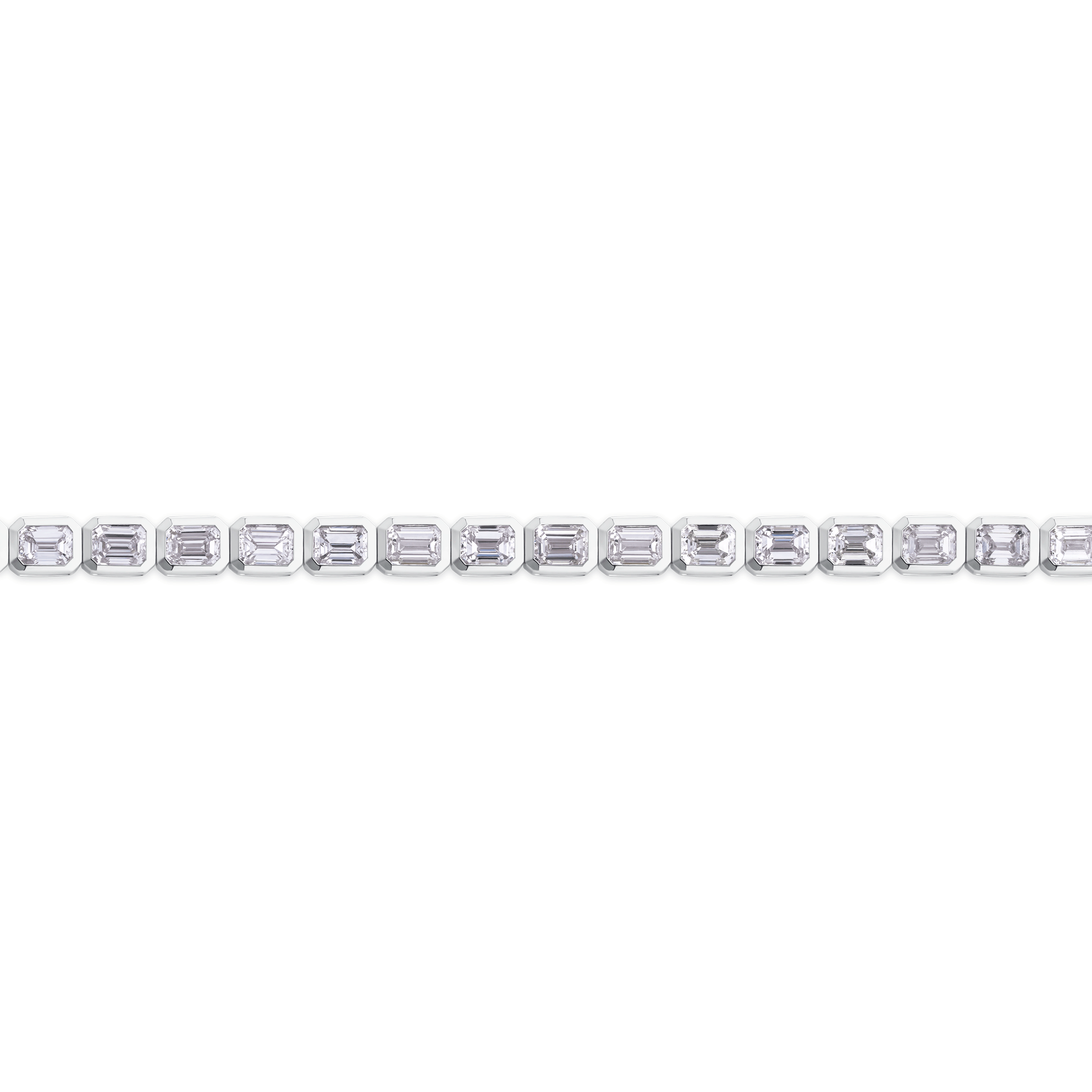 East–West Bezel Emerald Cut Diamond Bracelet