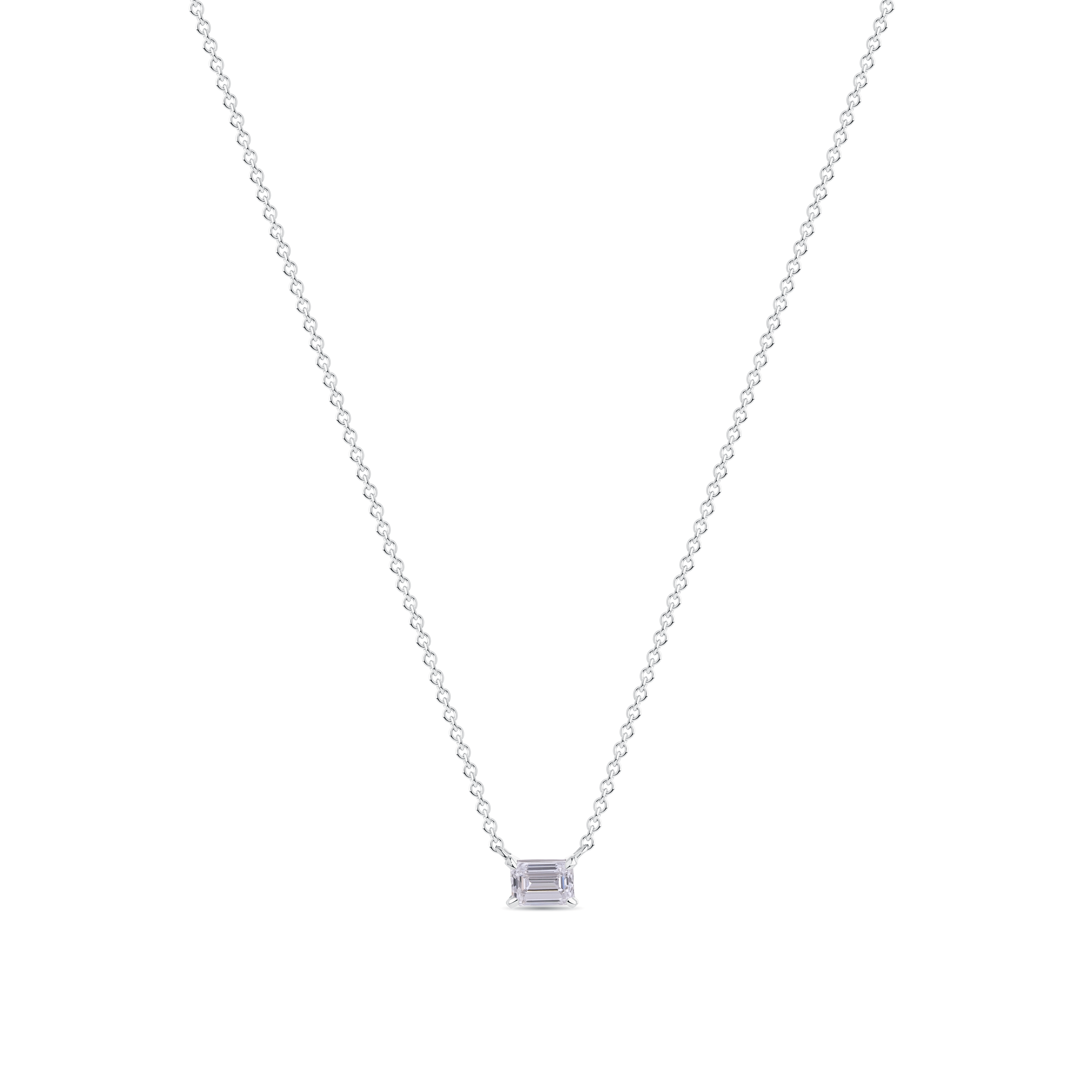 Emerald Cut East-West Pendant