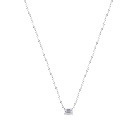Emerald Cut East-West Pendant