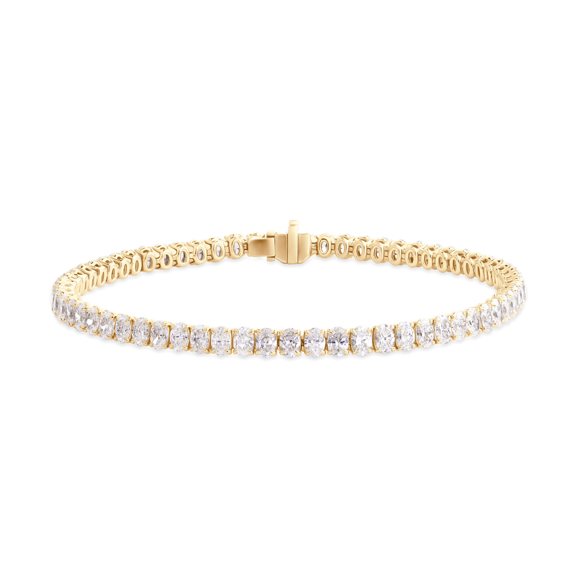 Classic North-South Oval Diamond Tennis Bracelet