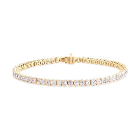 Classic North-South Oval Diamond Tennis Bracelet