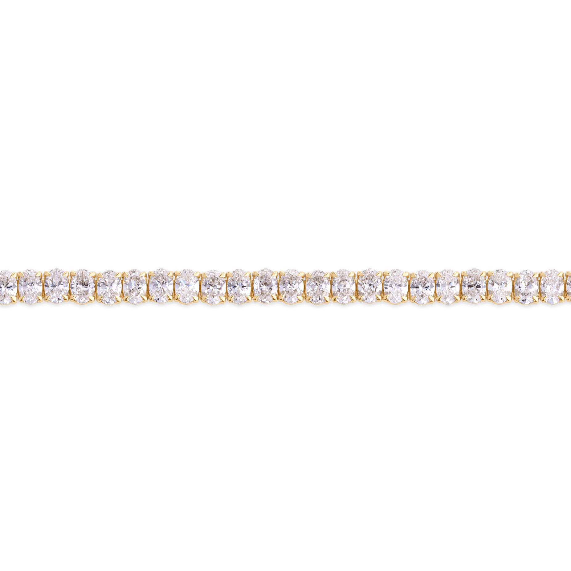 Classic North-South Oval Diamond Tennis Bracelet