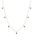 Coloured Gemstone Drop Necklace