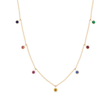 Rainbow Gemstone Drop Necklace