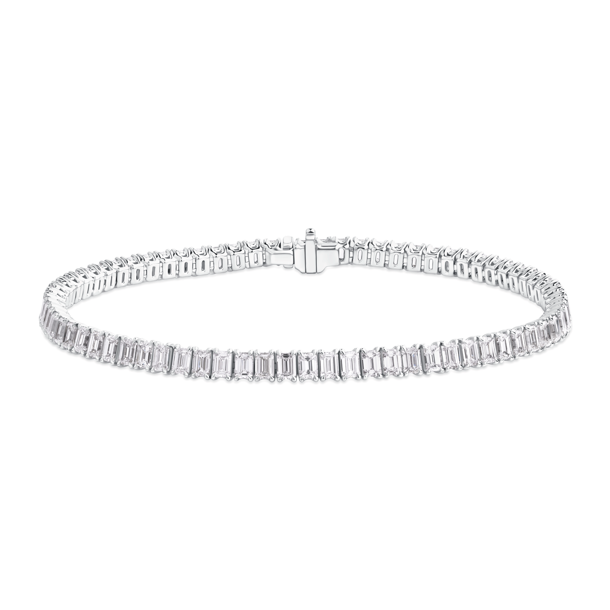 Classic Emerald Cut Diamond Tennis Bracelet