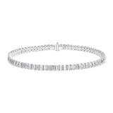 Classic Emerald Cut Diamond Tennis Bracelet