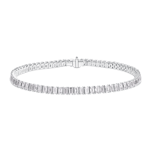Classic Emerald Cut Diamond Tennis Bracelet