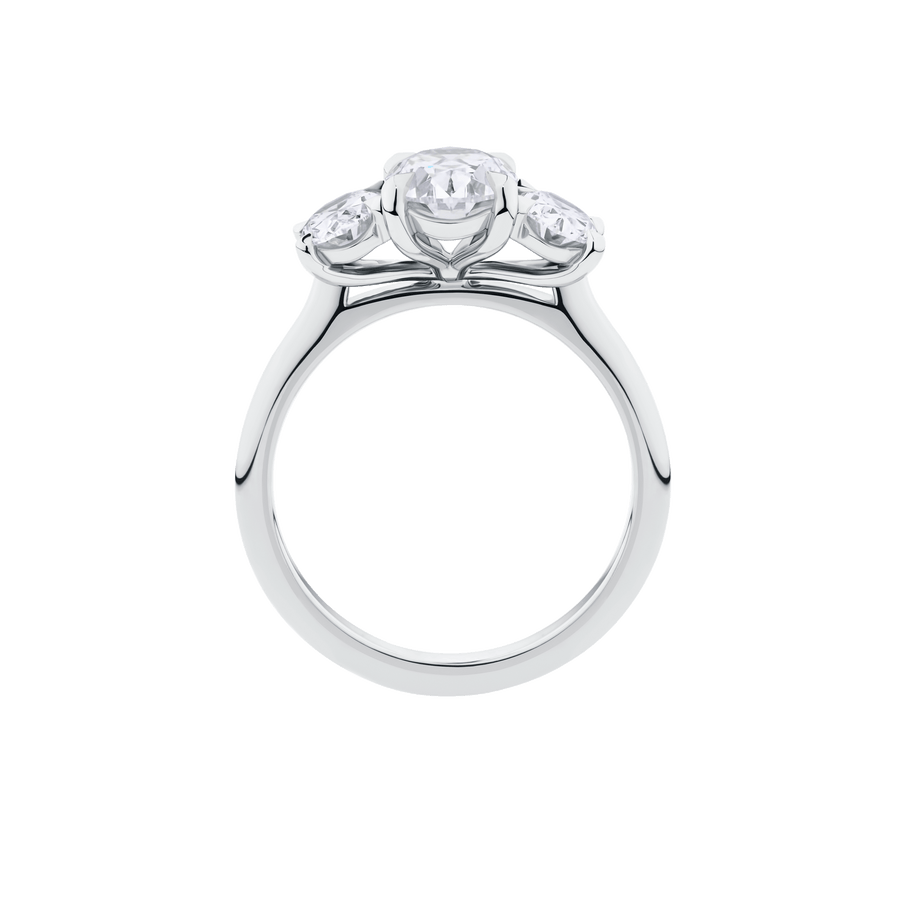 AG.29 | Oval Cut Diamond Trilogy Engagement Ring